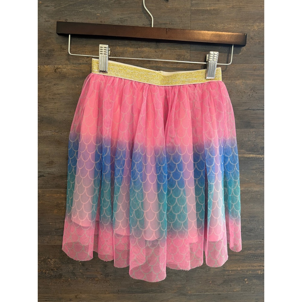 Disney Princess Girls Pink Blue Ombre Mermaid Scale Tutu Skirt 6-6X 81K2573PR